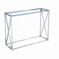 2020 Modern tempered glass top console table